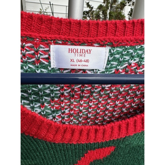 Ugly Christmas Sweater Size XL 46-48 Deer Hunting Built-in Drink Holder Camo - Picture 7 of 16